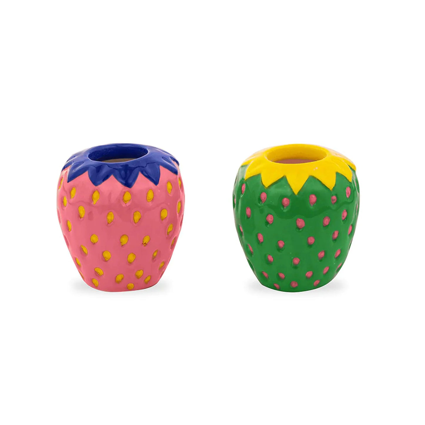 Strawberry Ceramic Candle Holders