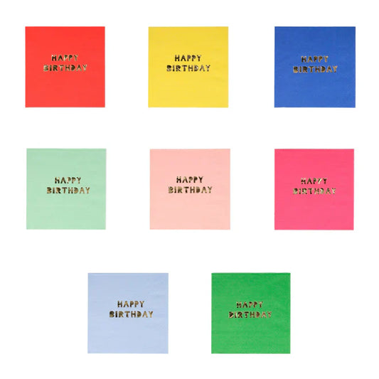 Small Happy Birthday Napkins