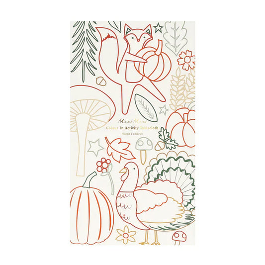 Thanksgiving Color in Activity Tablecloth