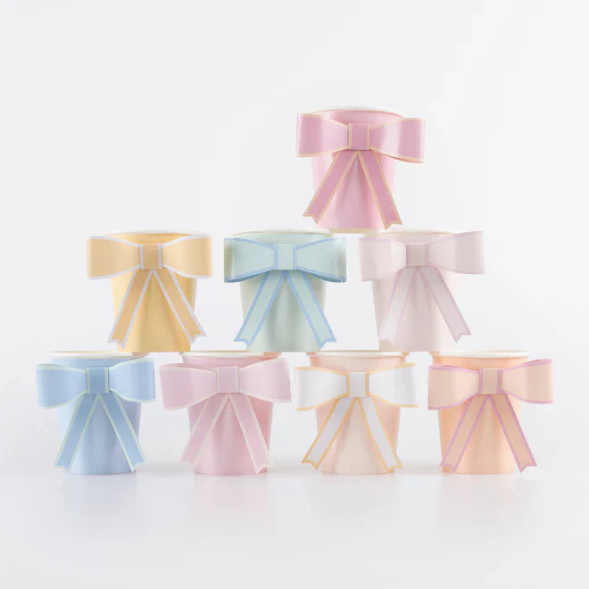 Pastel Bow Cups