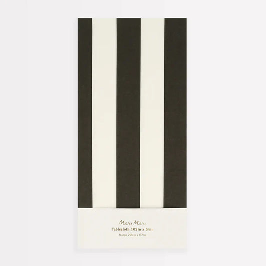 Black Striped Tablecloth