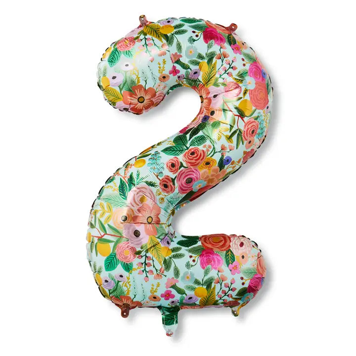 Garden Party Numbered Foil Balloon - 2