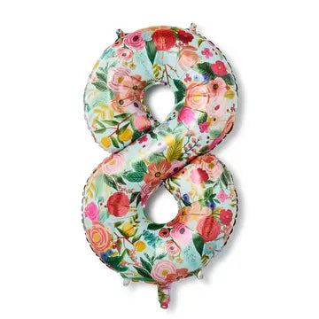 Garden Party Numbered Foil Balloon - 8