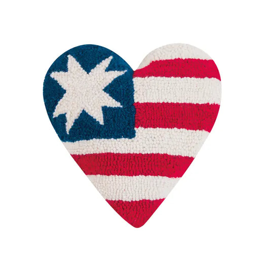 Heart Shape Flag Hook Pillow