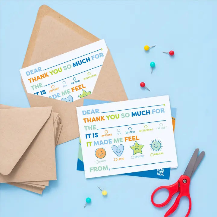 New Kid's Emotion Fill in Thank You Notes