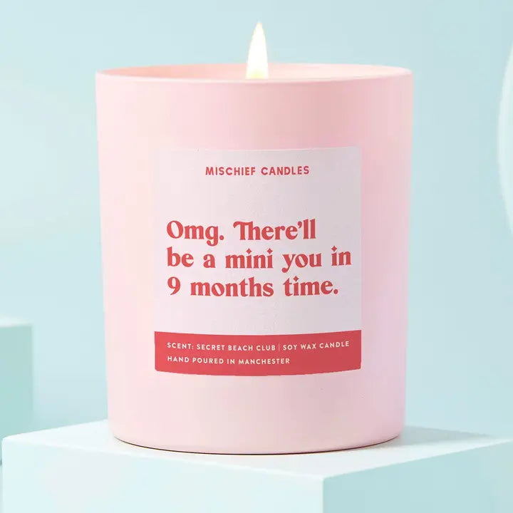 A Mini You in 9 Months Candle