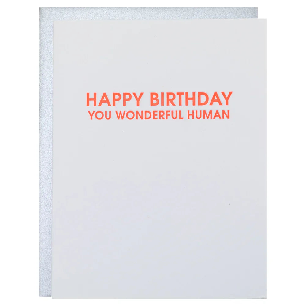 Wonderful Human Birthday - Letterpress Card