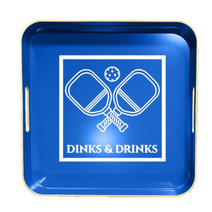 Pickleball Prep Dinks and Drinks Entertainment Tray - Blue