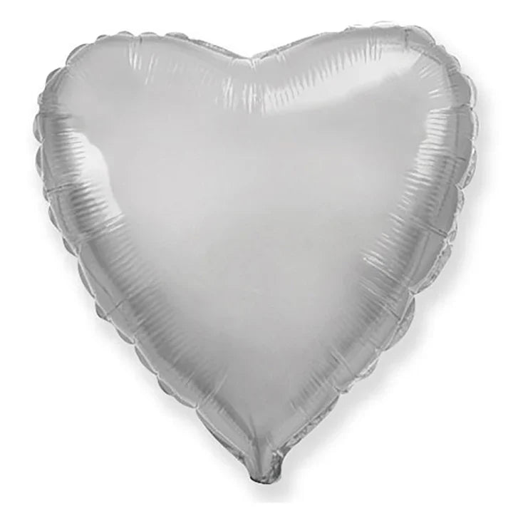 32" Heart Mirror Silver