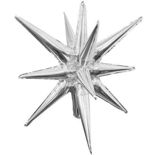 27" 3D Star Burst All in One Metallic Silver