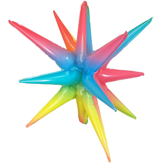 22" 3D Star Burst All in One Metallic Pastel Ombre