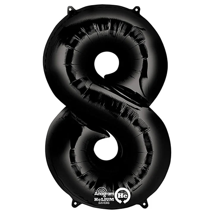 34" Anagram Black Number - 8