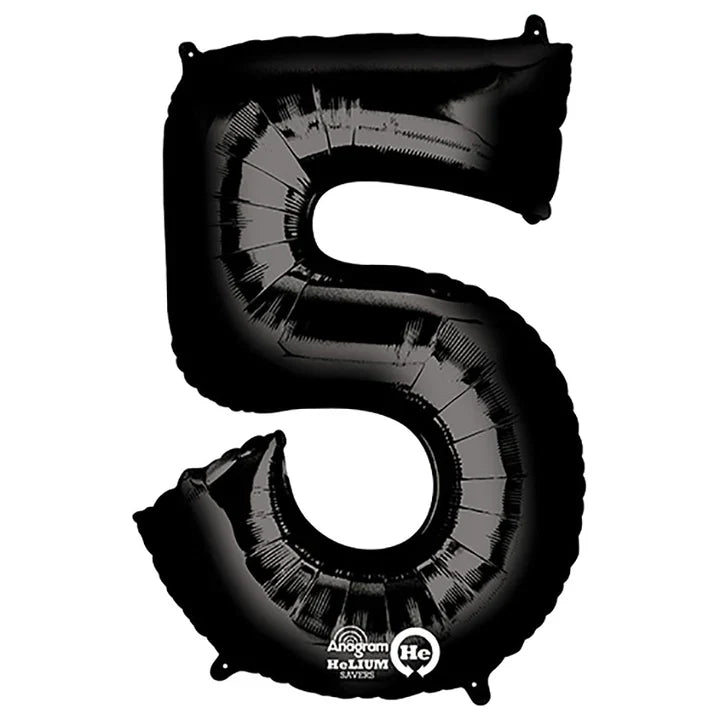 34" Anagram Black Number - 5