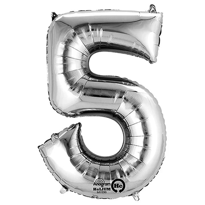 34" Anagram Silver Number - 5