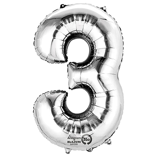 34" Anagram Silver Number - 3