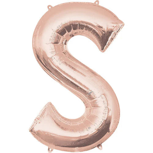 34" Anagram Rose Gold Letter - S