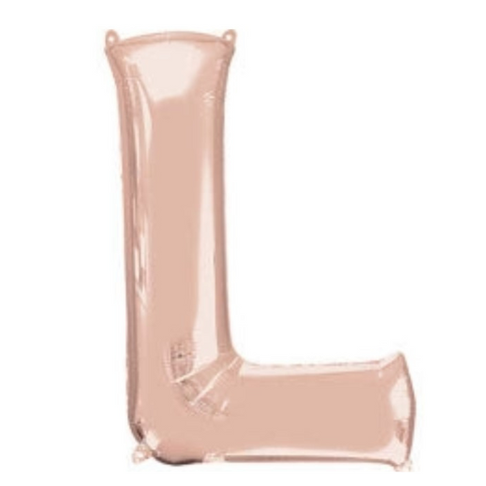 34" Anagram Rose Gold Letter - L