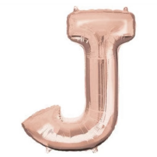 34" Anagram Rose Gold Letter - J