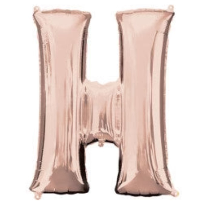 34" Anagram Rose Gold Letter - H