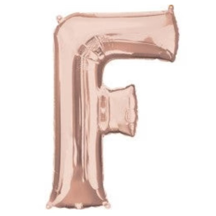 34" Anagram Rose Gold Letter - F