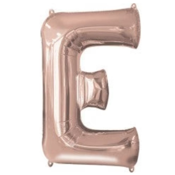 34" Anagram Rose Gold Letter - E