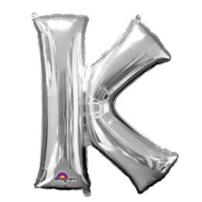 34" Anagram Letter - Silver - K