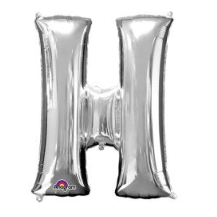 34" Anagram Letter - Silver - H