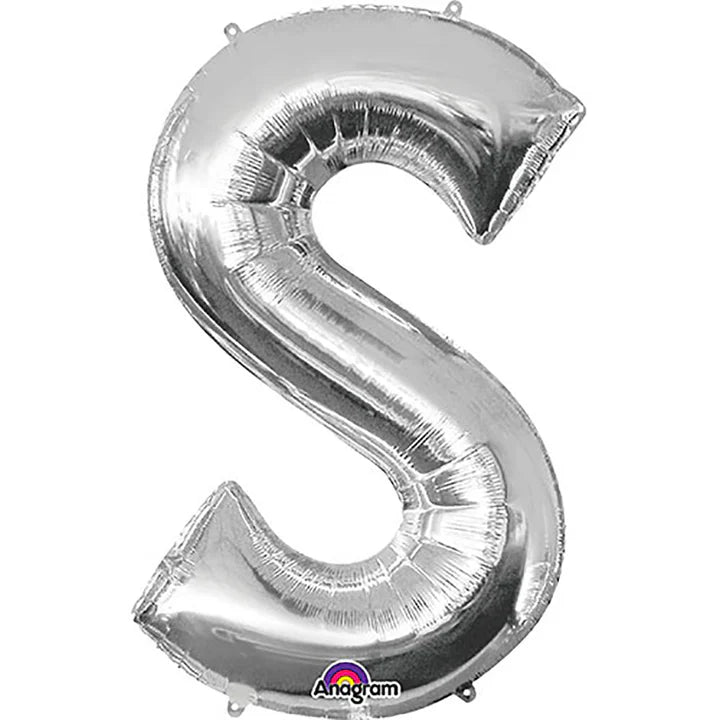 34" Anagram Letter S - Silver