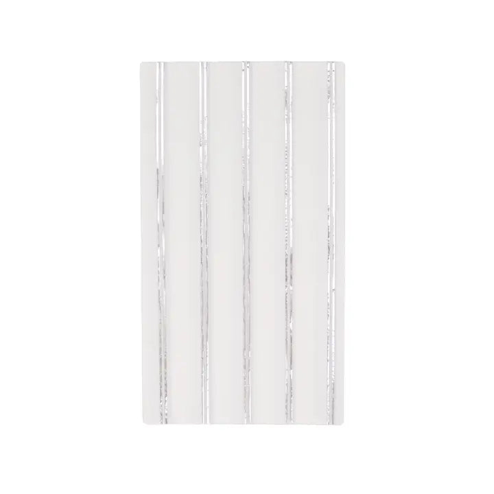 Silver Signature Stripe Guest Towels