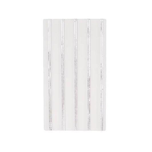 Silver Signature Stripe Guest Towels