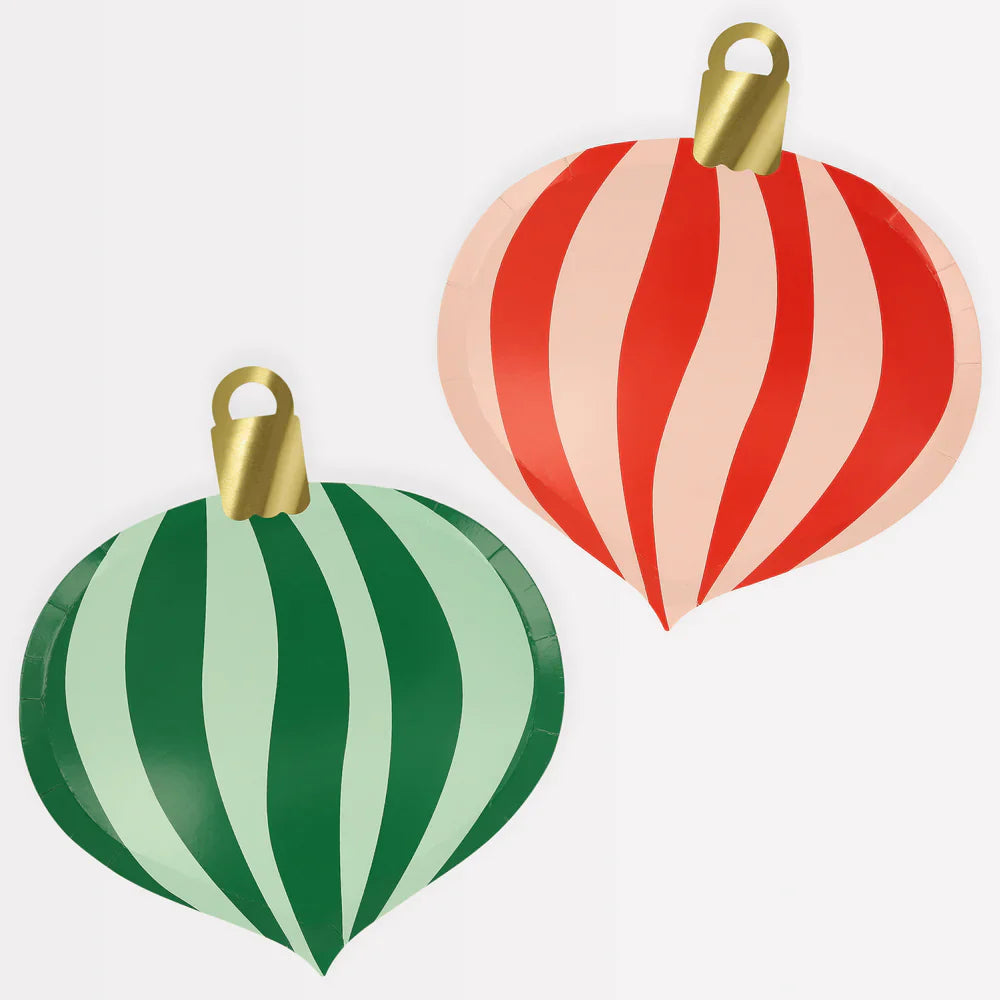 Striped Ornament Plates