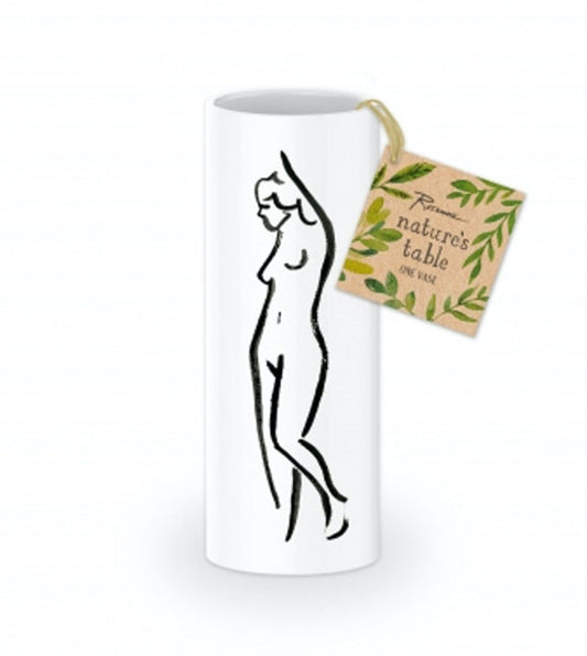 Nature's Table White Nude Standing Vase