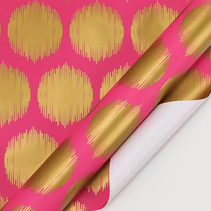 Large Gold Metallic Dot Wrapping Paper