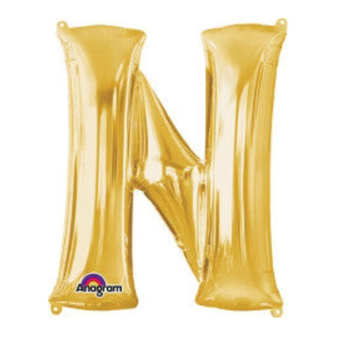 34" Anagram Gold Letter - N