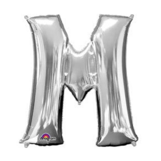 34" Anagram Letter - Silver - M