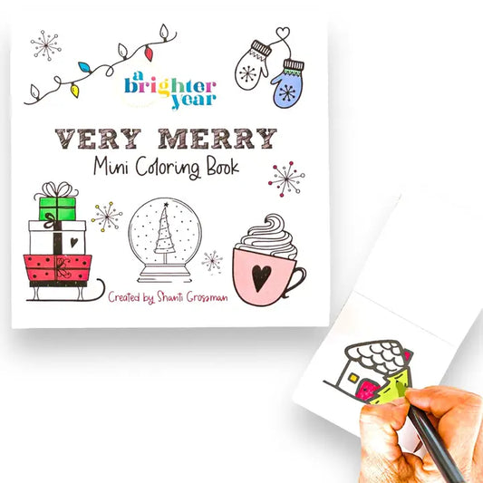 Very Merry Mini Coloring Book, Stocking Stuffer, Gift