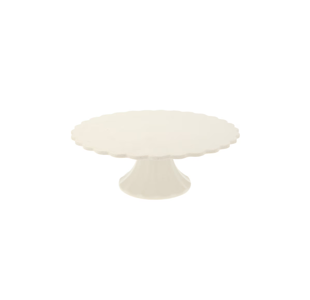 Small Cream Reusable Bamboo Cake Stand