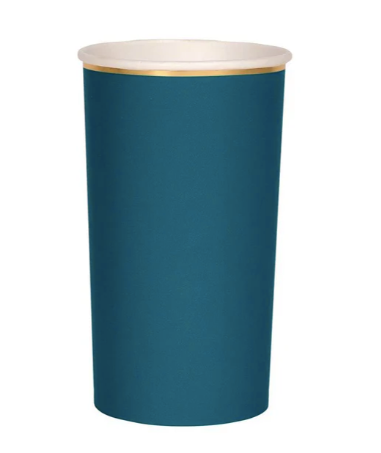 Dark Teal Highball Cups