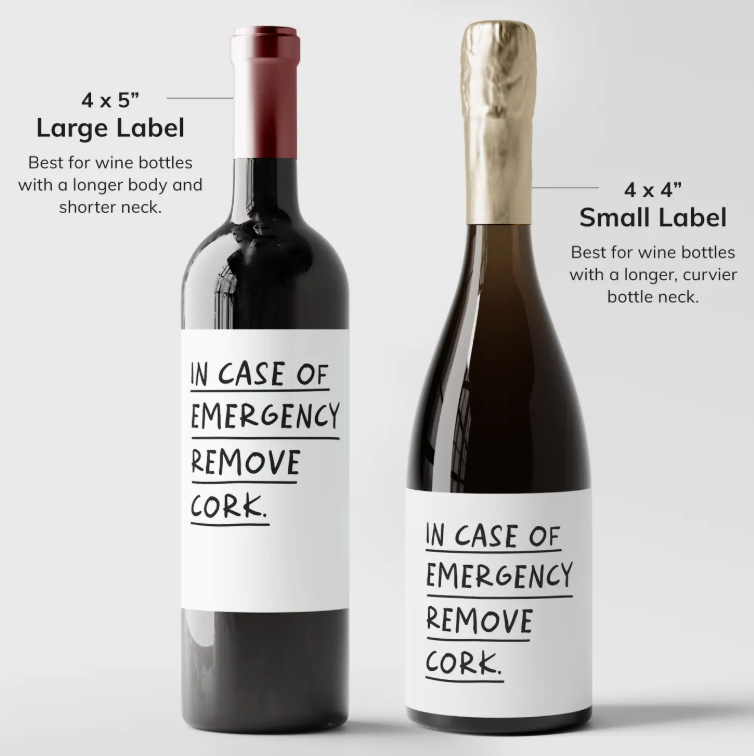 Funny Wine Bottle Label