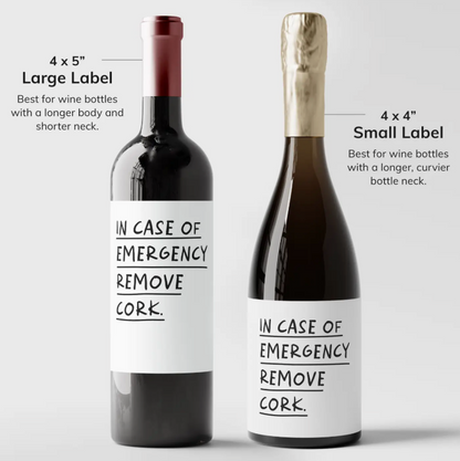 Funny Wine Bottle Label