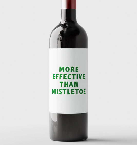 Funny Christmas Wine Bottle Label