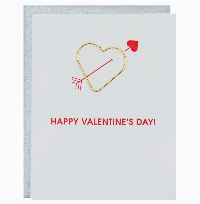 Happy Valentine's Day Heart Paperclip Card