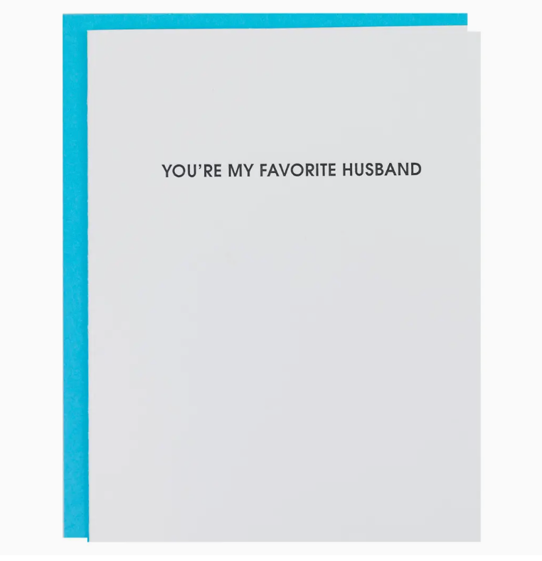 Favorite Husband Letterpress Card