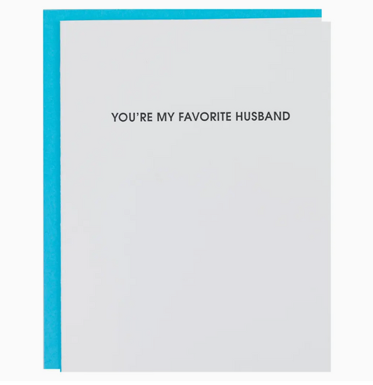 Favorite Husband Letterpress Card
