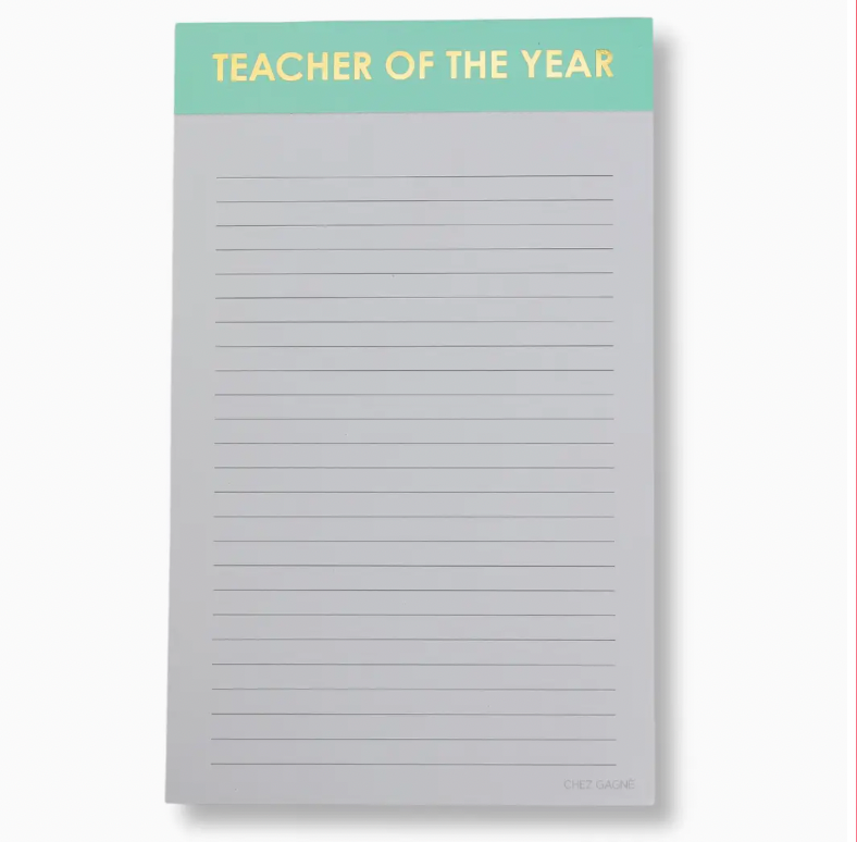Teacher of the Year - Lined Notepad