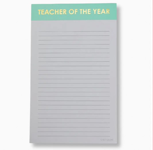 Teacher of the Year - Lined Notepad