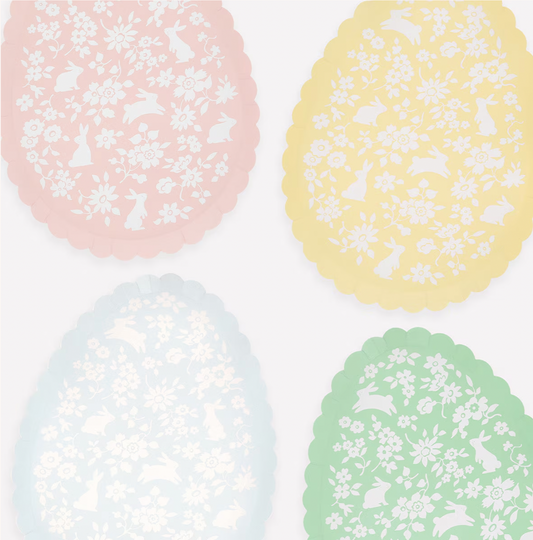 Ditsy Bunny Egg Plates