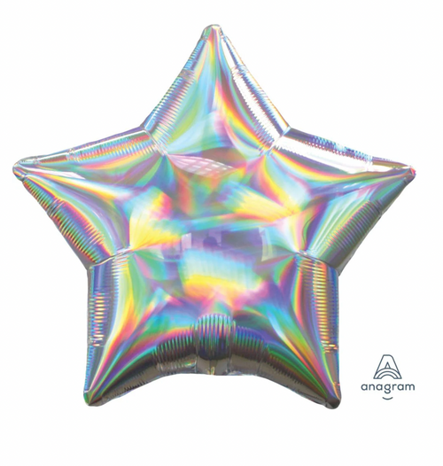 19" STAR - IRIDESCENT SILVER