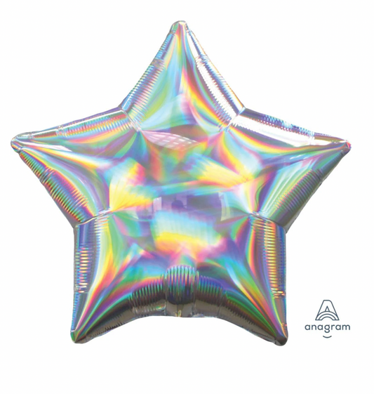 19" STAR - IRIDESCENT SILVER
