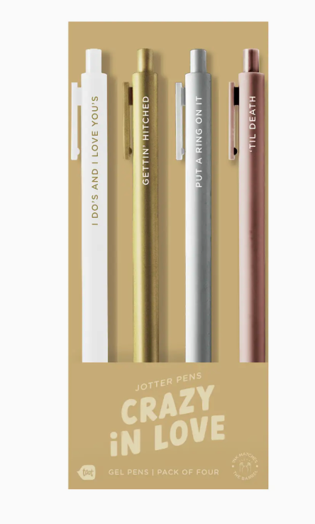 Crazy In Love Pens - 4 pack